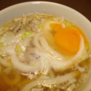 レンジでカンタン☆　温玉うどん